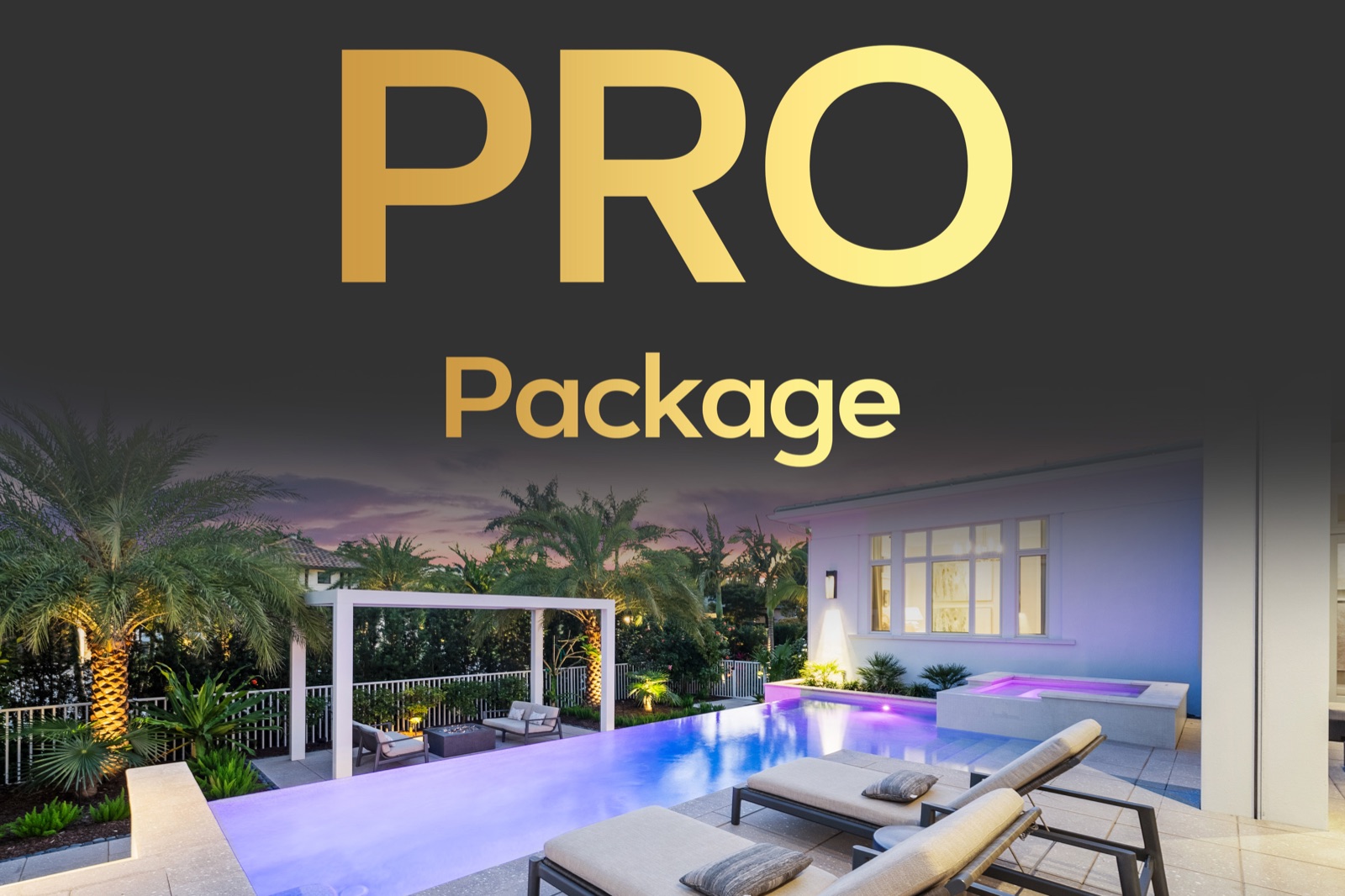 Pro media package — drone real estate photo